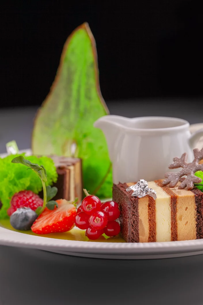 Professionelle Fotografie von Speisen für das Menü im Fairmont Hotel, visueller Content für Gastronomie und Marketing