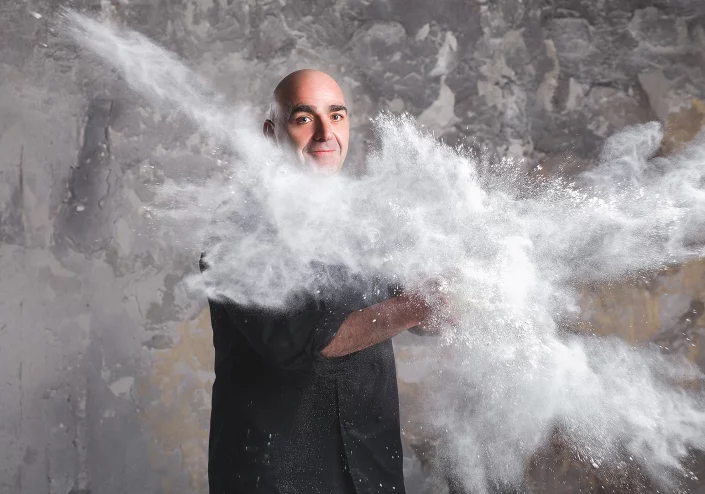 Porträt von Michelin-Sternekoch Frank Bailly, professionelle Fotografie für Restaurants und Hotels